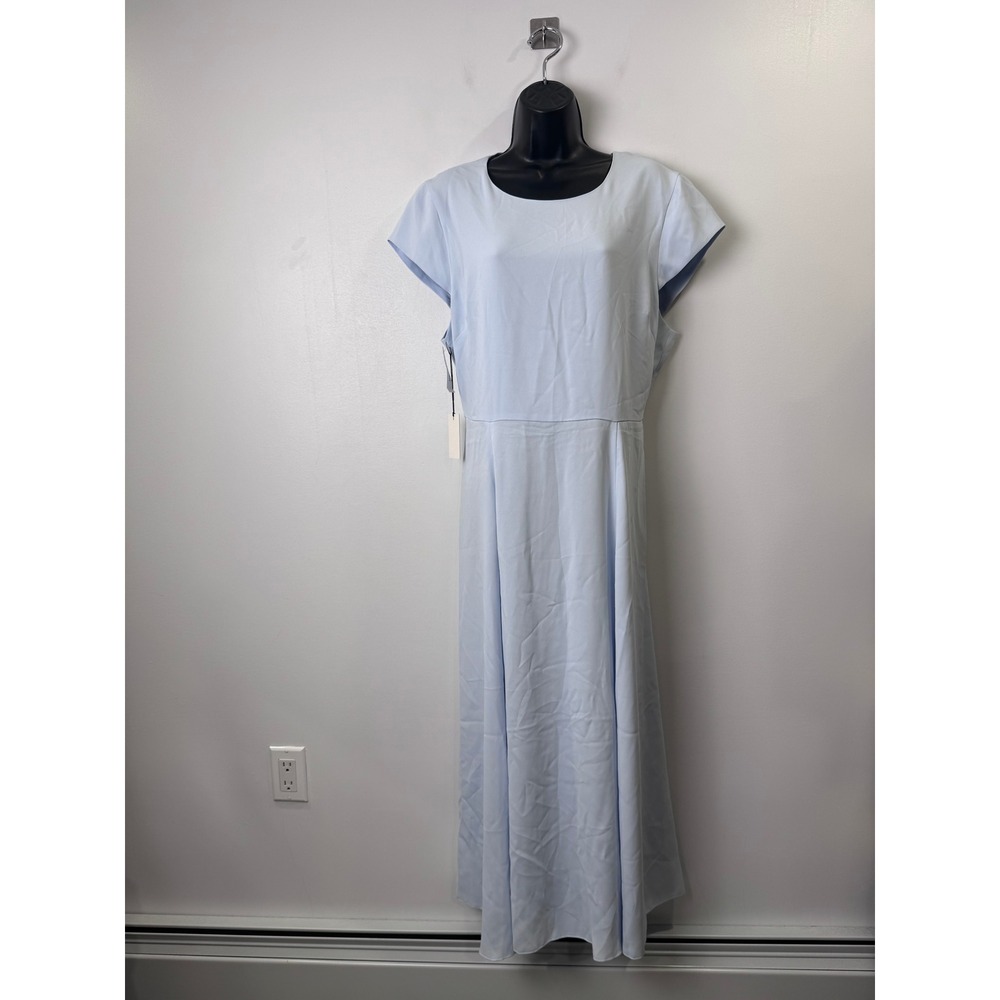 NWT Aritzia Babaton Women Blue Hamptons Open Back Maxi Dress 70957 Size 14